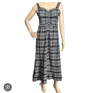 Plaid Sleeveless Maxi Dress Koko + Mason Size Small